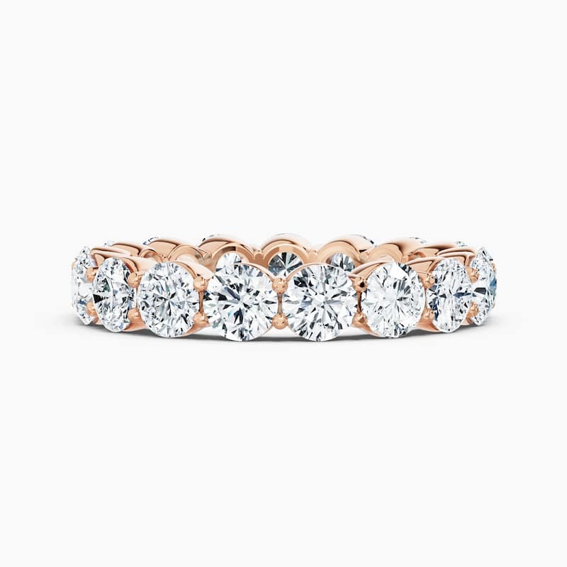 Auriya 14k Gold Round Lab Grown Diamond Eternity Band 2.00 - 7.00 ct. tw. (F-G, VS) - 4.25 ct. wt. - 5.5 - Rose
