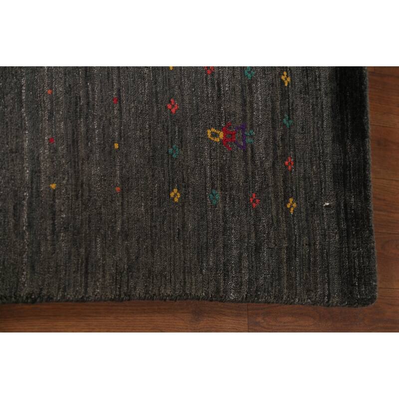Gabbeh Area Rug Handmade Tribal Wool Carpet - 8'2" x 9'9"