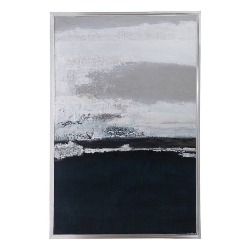Canvas Wall Art Wood Frame Abstract Texture Vertical Decor - 60" Multi