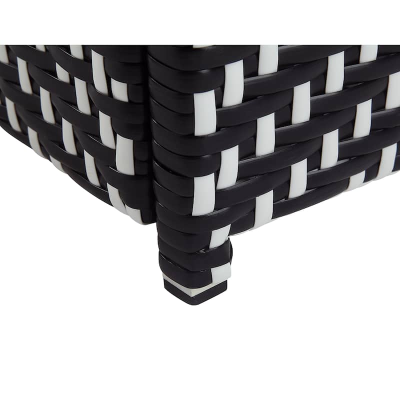 Courtnie Contemporary Wicker Outdoor Poolside Towel Hamper by Furniture of America