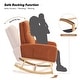 preview thumbnail 57 of 171, HOMYKA 28" Wide Rocking Chair for Nursery with Solid Wood Leg