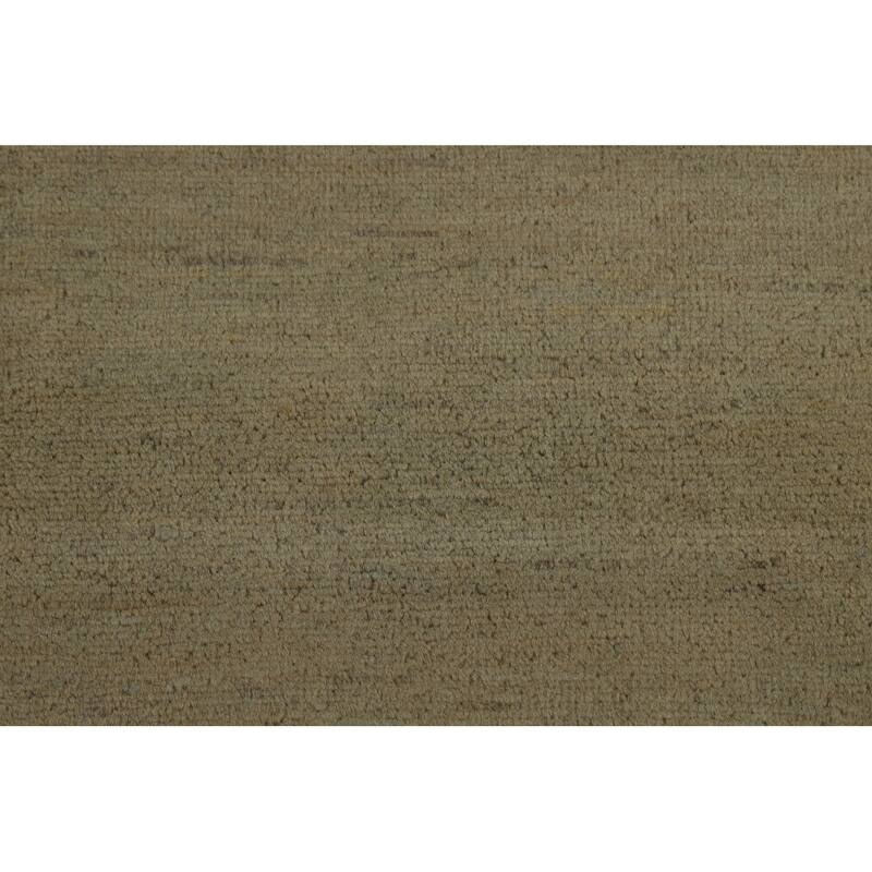 Sage Green Gabbeh Modern Area Rug Handmade Wool Carpet - 6'3" x 9'9"