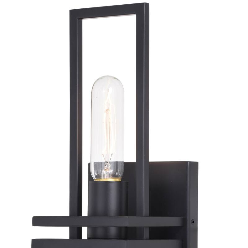 Modern Wall Sconce 1 Light Black Accent Lamp for Hallway Bathroom - 11.75
