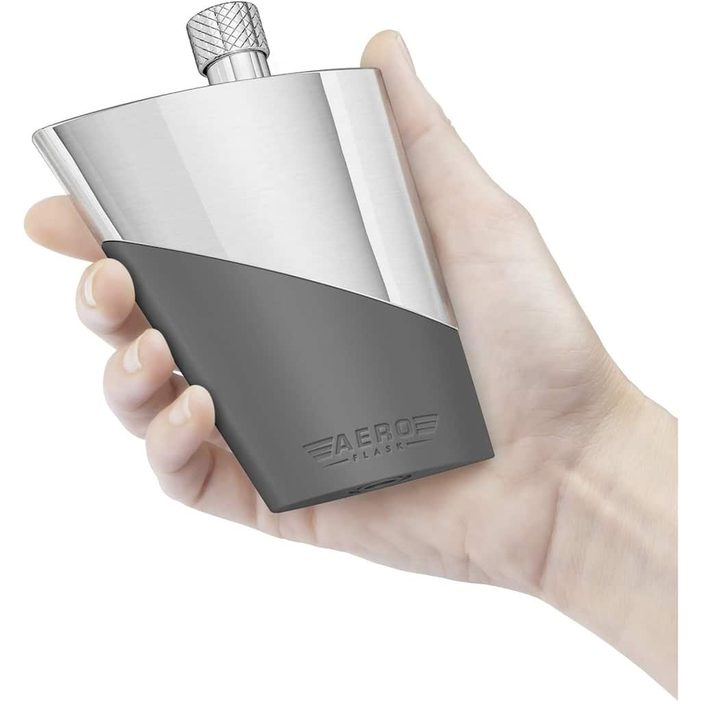 Final Touch Stainless Steel AeroFlask Travel Flask - 3.4 Oz