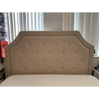 Grace Queen-size Button Tufted Arched Bridge Upholstered Bed by iNSPIRE Q Bold