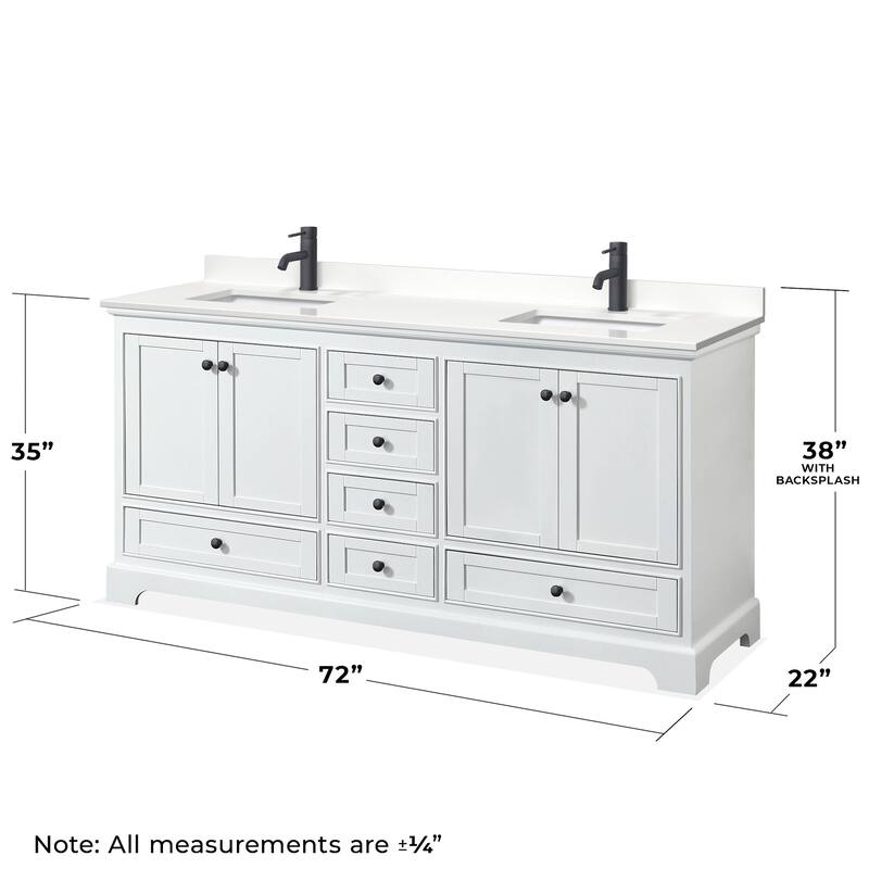 Wyndham Collection WCS202072D-QTZ-UNSMED Deborah 72" Free Standing