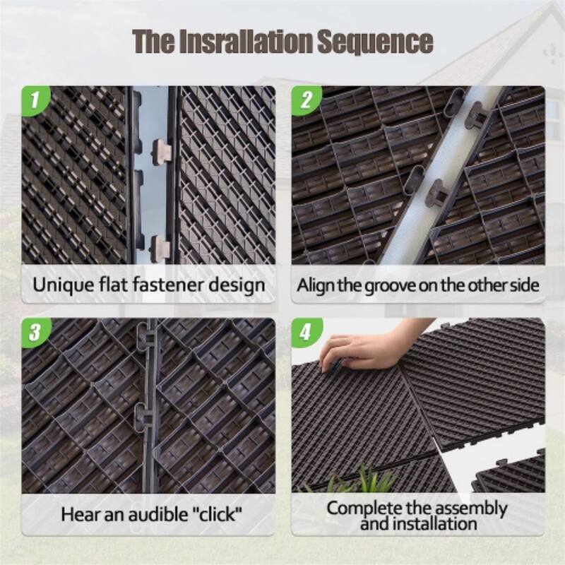 12" x 12" Square Composite Deck Tile