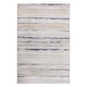 preview thumbnail 1 of 3, LOOM & LUXE Collection Ivory/Blue/Striped Non-Shedding Area Rug 120" D x 93" W x 0.28" H
