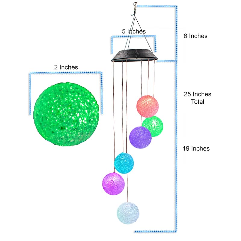 Solar Wind Chimes Butterfly Solar Lights and LED Wind Chimes RGB Color Changing