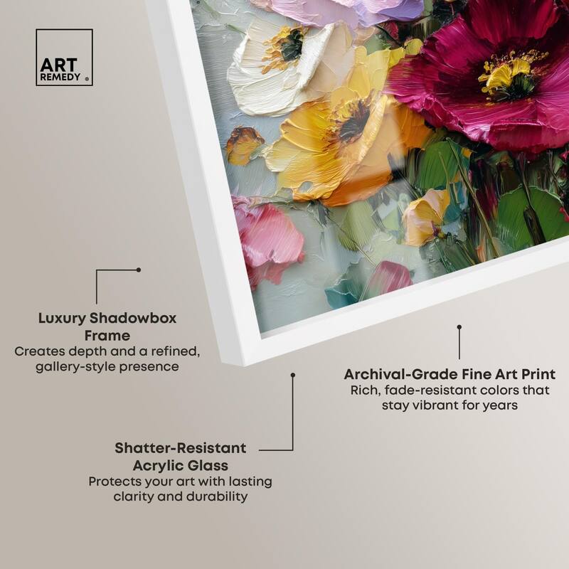 Floral Texture I Shadowbox by Art Remedy