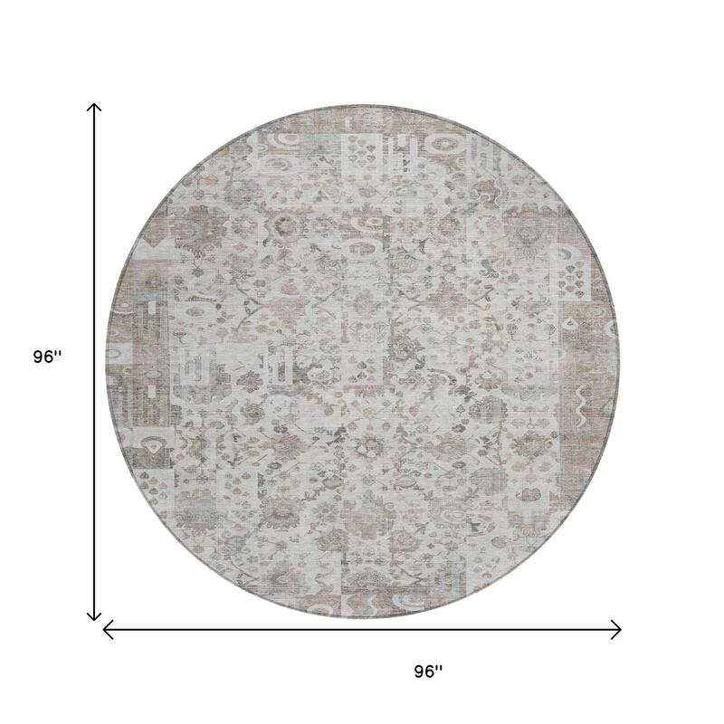 HomeRoots Patchwork Traditional Rectangle Outdoor Rug