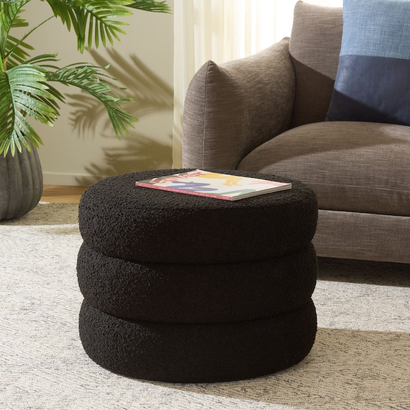 SAFAVIEH Home Ryth Ottoman - Black