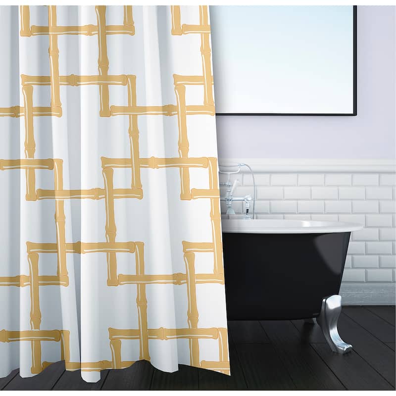 71 x 74 Bambies 2 Geometric Print Shower Curtain