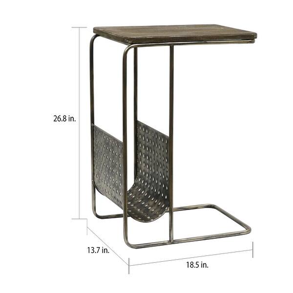Metal C Table with Storage (Set of 2) - 18.5X13.75X26.8
