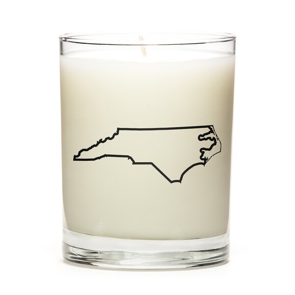 State Outline Soy Wax Candle, North-Carolina State, Fine Bourbon
