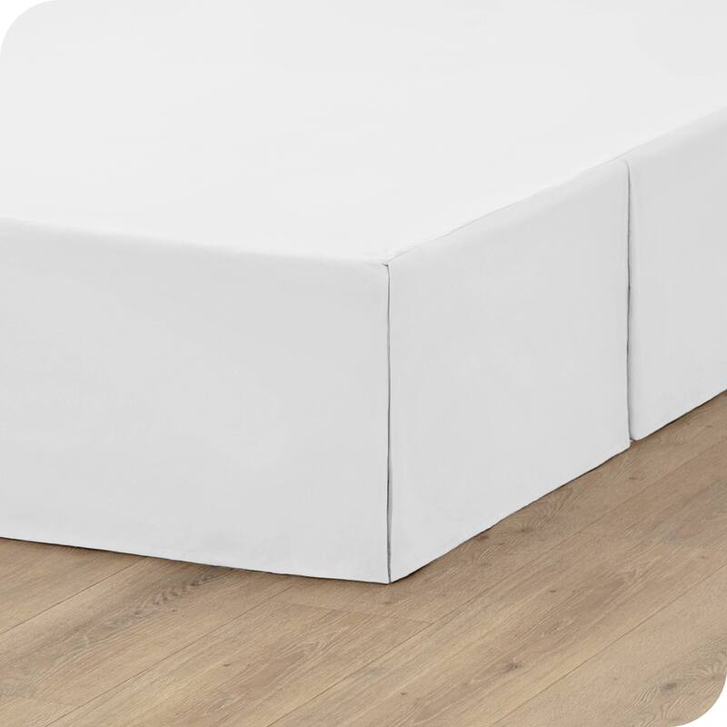 Bare Home Pleated Bed Skirt - 15-Inch Tailored Drop Easy Fit