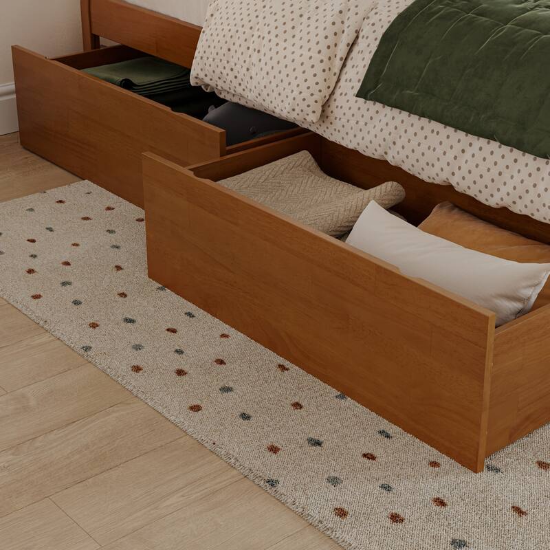 AFI Nantucket Platform Bed with Matching Footboard & Storage Drawers
