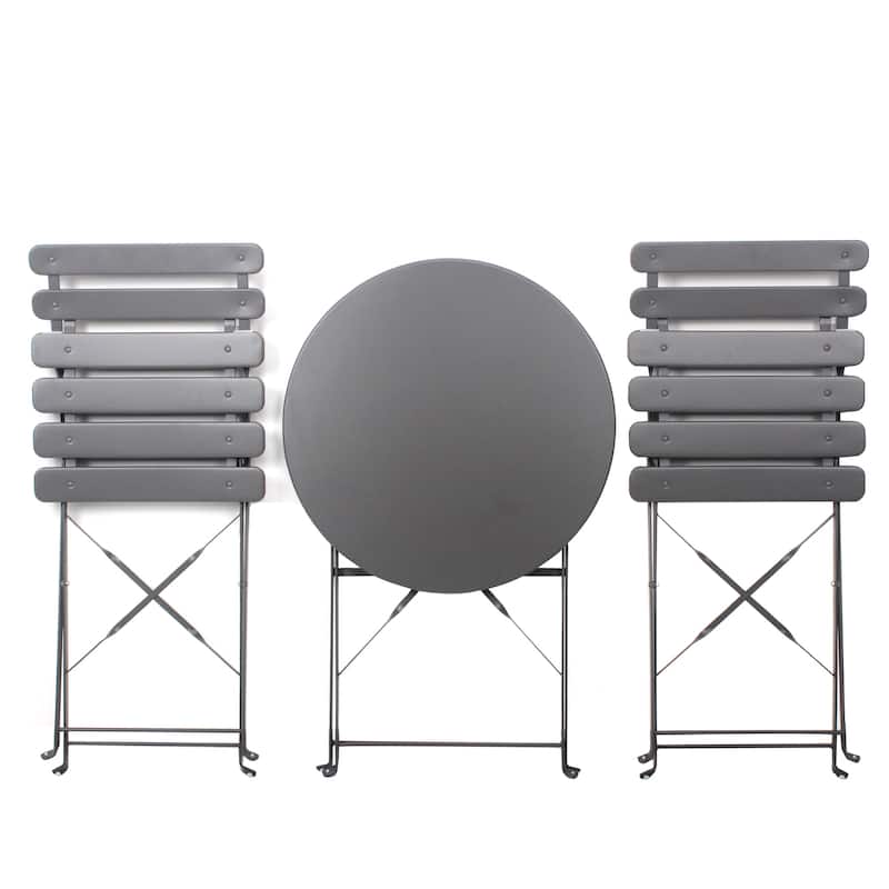 3 Piece Patio Bistro Balcony Chair Table Set