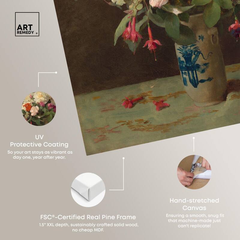 Lambdin Vase of Flowers Canvas by Art Remedy, Gallery Wrapped