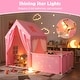 preview thumbnail 8 of 28, Gymax Kids Play Tent w/Playpen Yard Door Curtains Windows Star Lights