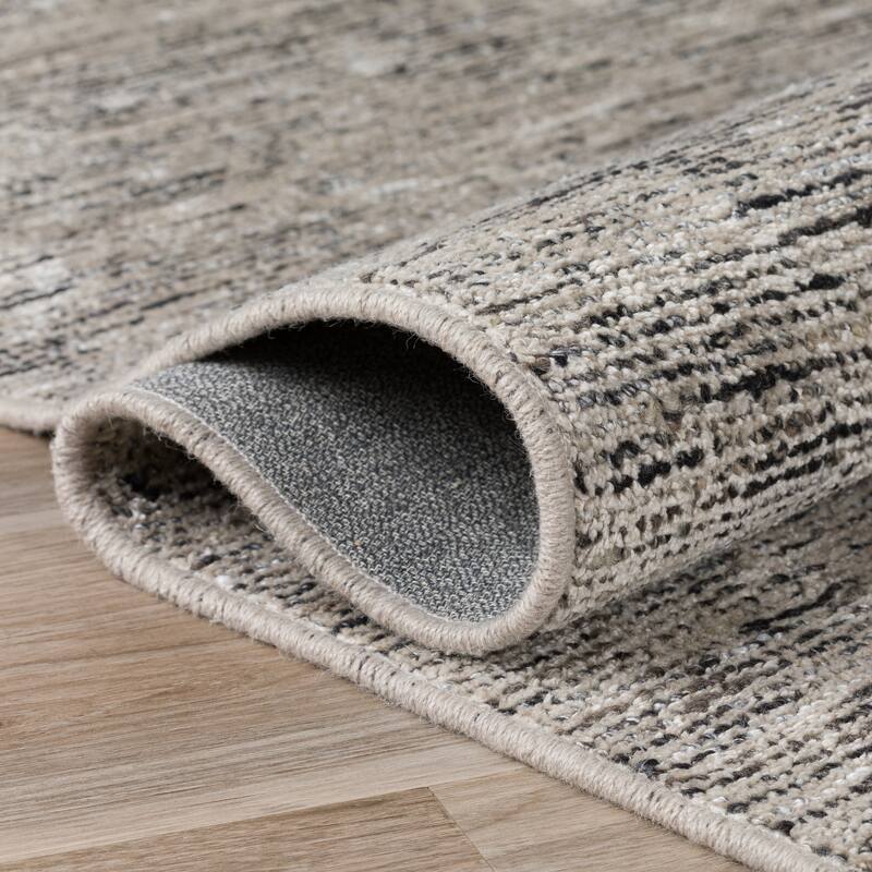 Addison Villager Textured Solid Wool and Viscose Area Rug