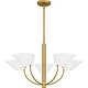 preview thumbnail 5 of 8, Penley 5-Light Brushed Gold Chandelier