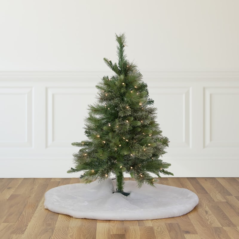 3' Kingston Cashmere Pine Full Artificial Christmas Tree, Multi LED - 3 Foot