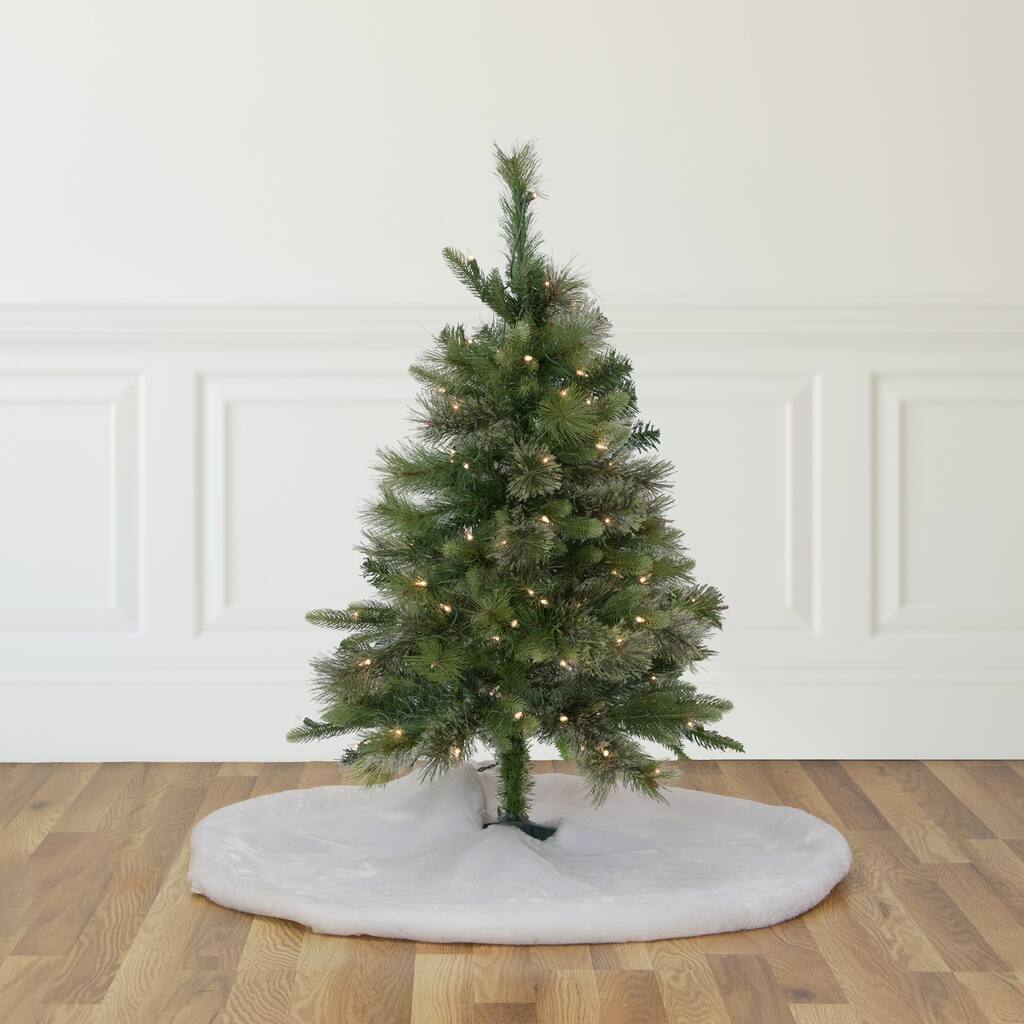 3' Kingston Cashmere Pine Full Artificial Christmas Tree, Multi LED - 3 Foot
