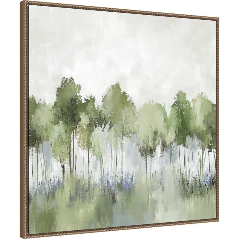 Forest of Sapphire Blossoms No. 1 by Mona Grace Framed Canvas Wall Art Print