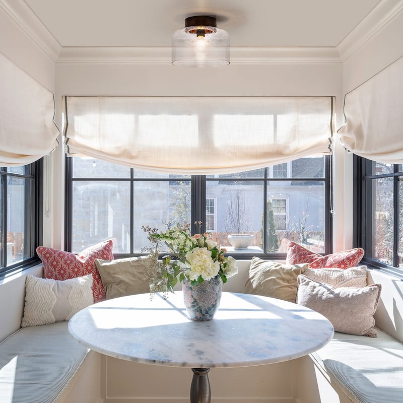 1-Light Wood Flush Mount Ceiling Light with Clear Textured Glass Shade - Dia.11.81-in