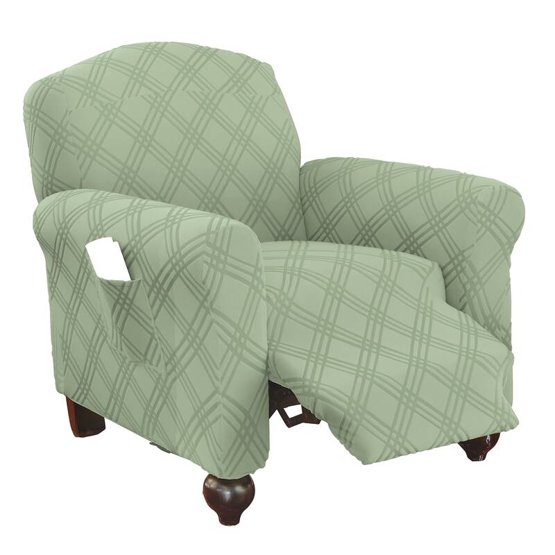 Double Diamond Stretch Furniture Cover - Jumbo Recliner