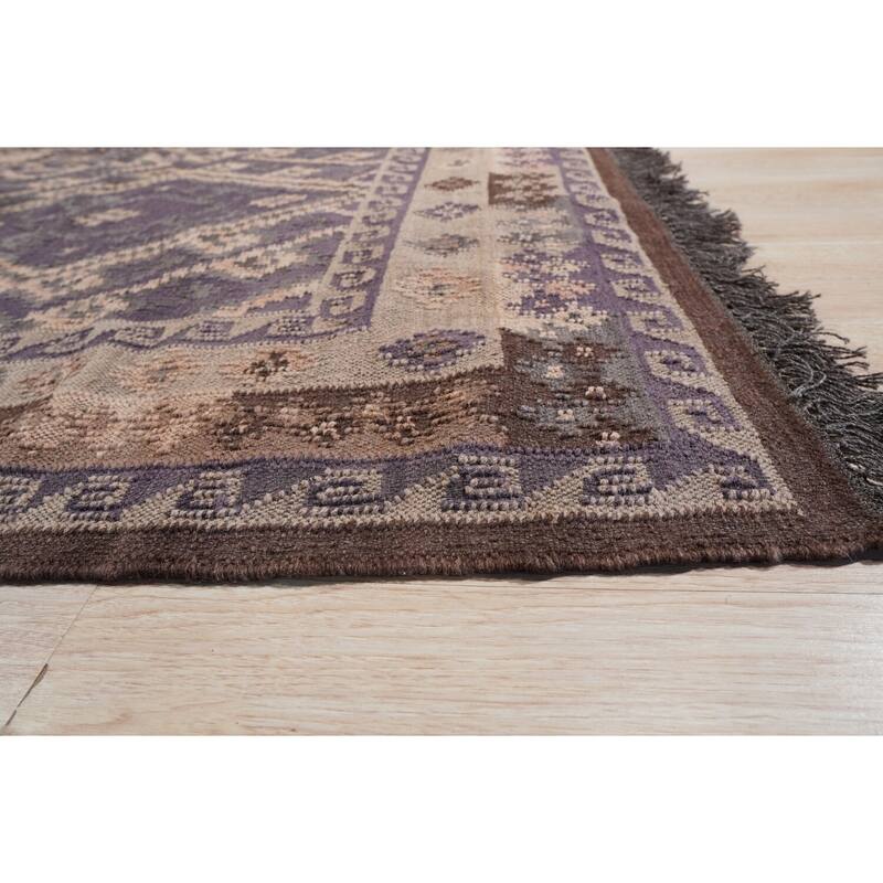 Hand-Knotted Natural Silk Grass Design Rug, 8' x 10', Red Mix Area Rug, Stylish Handcrafted Soft Texture - L