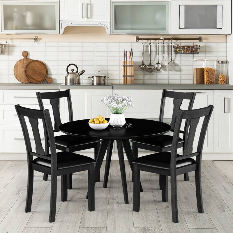 Set of 2 Dining Room Chair Coffee Rubber Wood Frame and Upholstered - See details