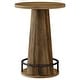preview thumbnail 10 of 8, Round Counter Height Bar Table, Wooden High Top Pub Table
