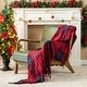 preview thumbnail 2 of 18, Glitzhome 50 x 60 Knitted Acrylic Plaid Woven Throw Blanket with Tassels