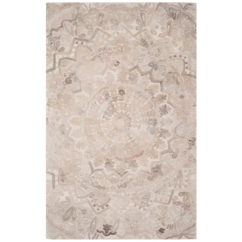 SAFAVIEH Handmade Marquee Genta Modern Medallion Wool Rug