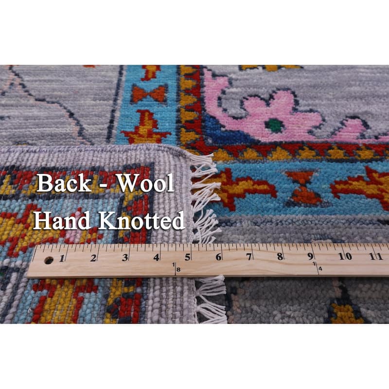 Golden Nile Grey Turkish Oushak Hand Knotted Wool Rug - 11' 10" X 15' 1"