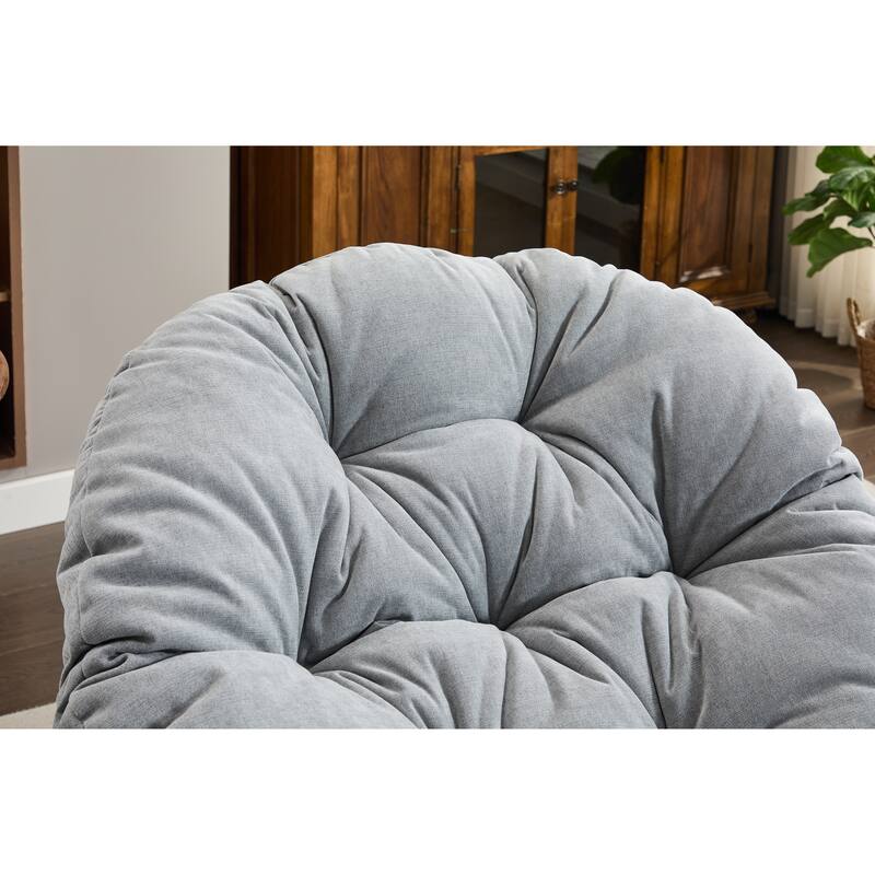 Oversized Swivel Accent Chair, 360-Degree Swivel Barrel Chair, Papasan Chair for Living Room and Bedroom Comfort