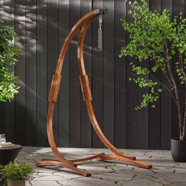 slide 2 of 5, Griffith Wood Hammock Base (ONLY) by Christopher Knight Home