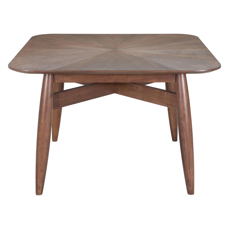 HomeRoots 46" Espresso Solid Wood Square Dining Table - 46 in. x 29.9 in. x 46 in.