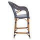 preview thumbnail 62 of 68, SAFAVIEH California Outdoor Bistro 26-inch Counter Stool with Arms - 23" W x 26" D x 43" H