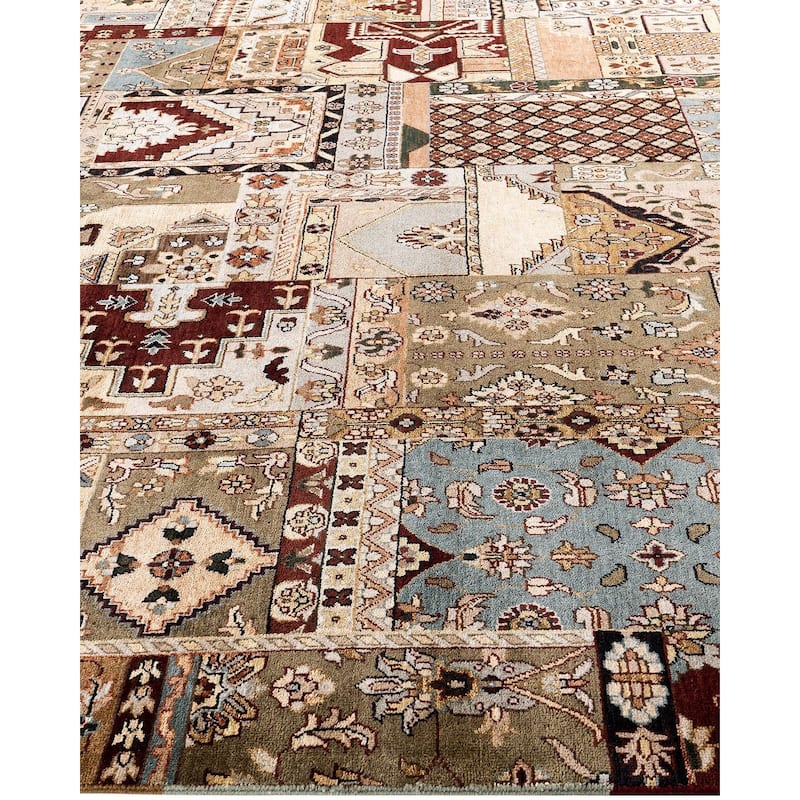 Ikat One-of-a-Kind Hand-Knotted Area Rug, Brown - 8' 0" x 10' 2"
