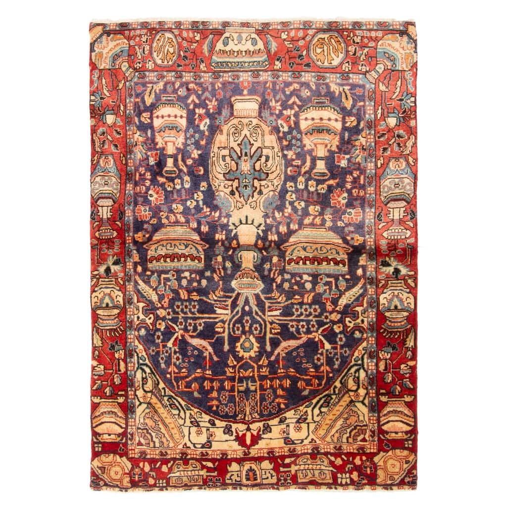 ECARPETGALLERY Hand-knotted Anadol Dark Navy Wool Rug - 3'3 x 4'8