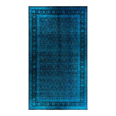 Vibrance One-of-a-Kind Hand-Knotted Area Rug - Blue, 12' 1" x 21' 6" - 12' 1" x 21' 6"