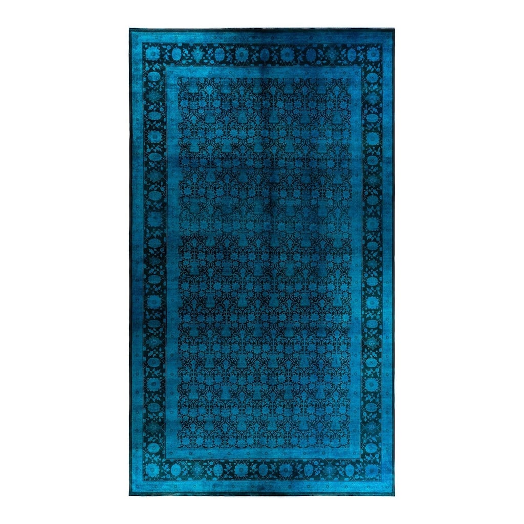 Vibrance One-of-a-Kind Hand-Knotted Area Rug - Blue, 12' 1" x 21' 6" - 12' 1" x 21' 6"