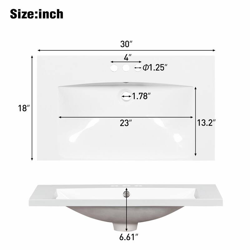 30'' Bathroom Vanity Set with Mirror Cabinet
