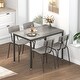 Industrial Style Dining Kitchen Table Set Includes Metal Frame Table ...