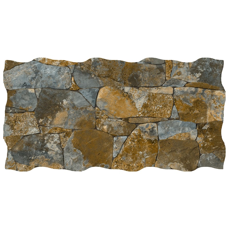 Merola Tile Caldera Vulcano Oxido 12-5/8" x 25-1/8" Porcelain Floor and Wall Tile