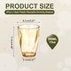preview thumbnail 14 of 21, Clear Reusable Drinking Glasses Diagonal Texture Plastic Cup Amber - 13oz