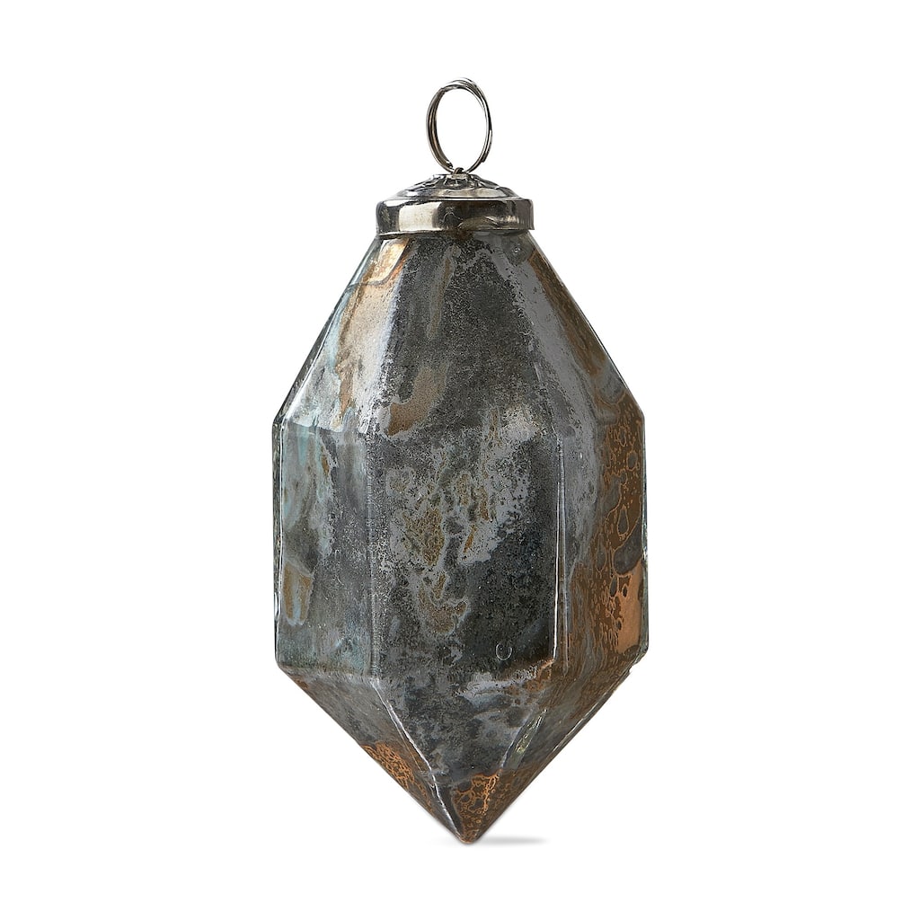 Lustrous Yellow Faceted Glass Ornament 4 In for Christmas Tree - Elegant Holiday Decor - Easy Dust Clean - 3 In H